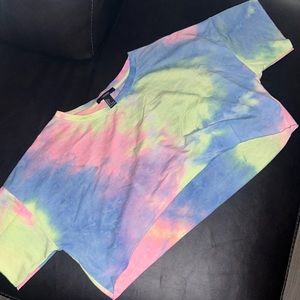 RAINBOW TIE DYE CROP TOP